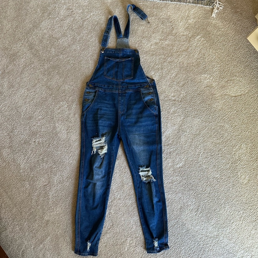 Women's Denim Overalls Medium